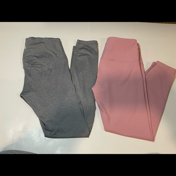 90 Degree By Reflex Other - Pair Of Reflex Womens Athletic Leggings, Gray and Pink